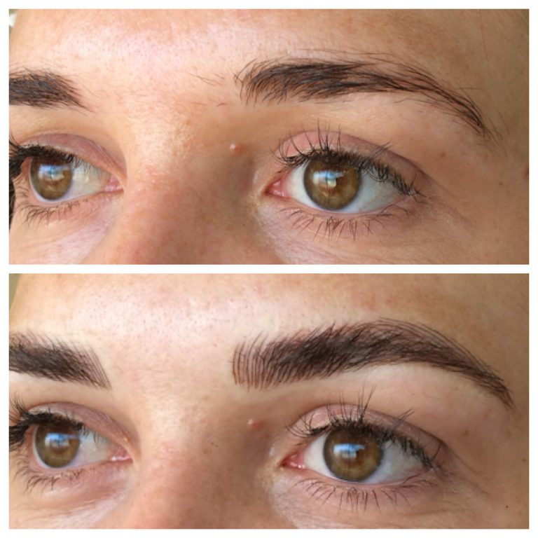 Eyebrows by Ainslie Perth Feathertouch Tattoo Before and After